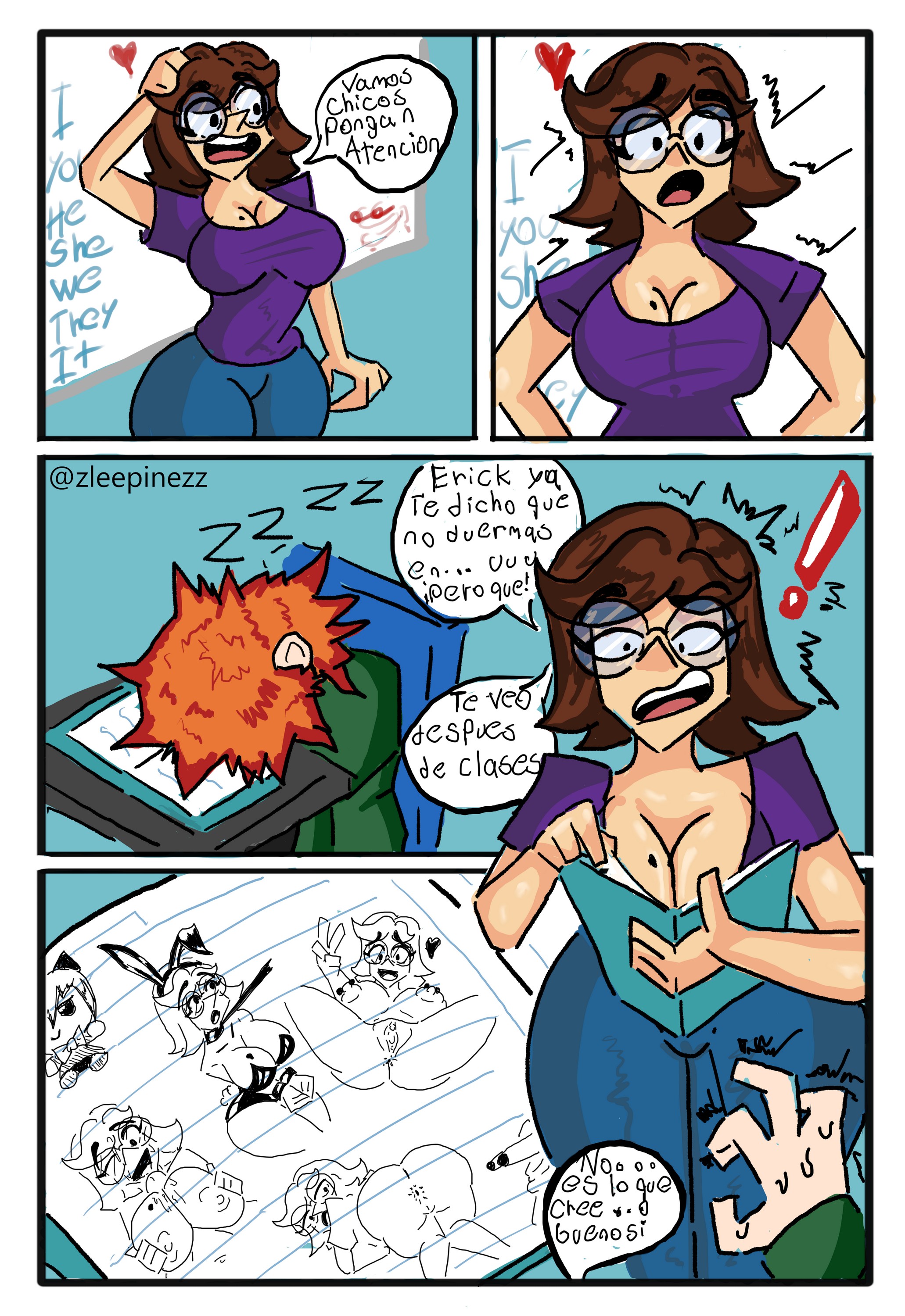 [Zleepiness] Buena maestra (Comic Porn)