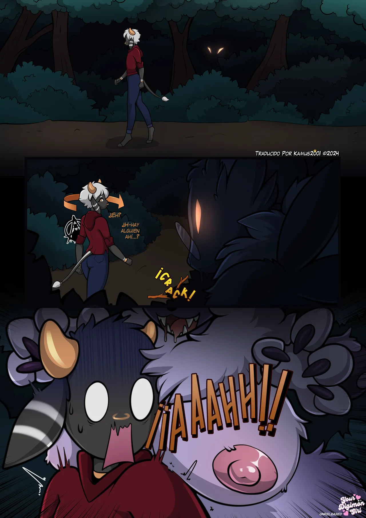 [YourDigimonGirl] Wererena + Extras (Spooky Halloween MiniComic)