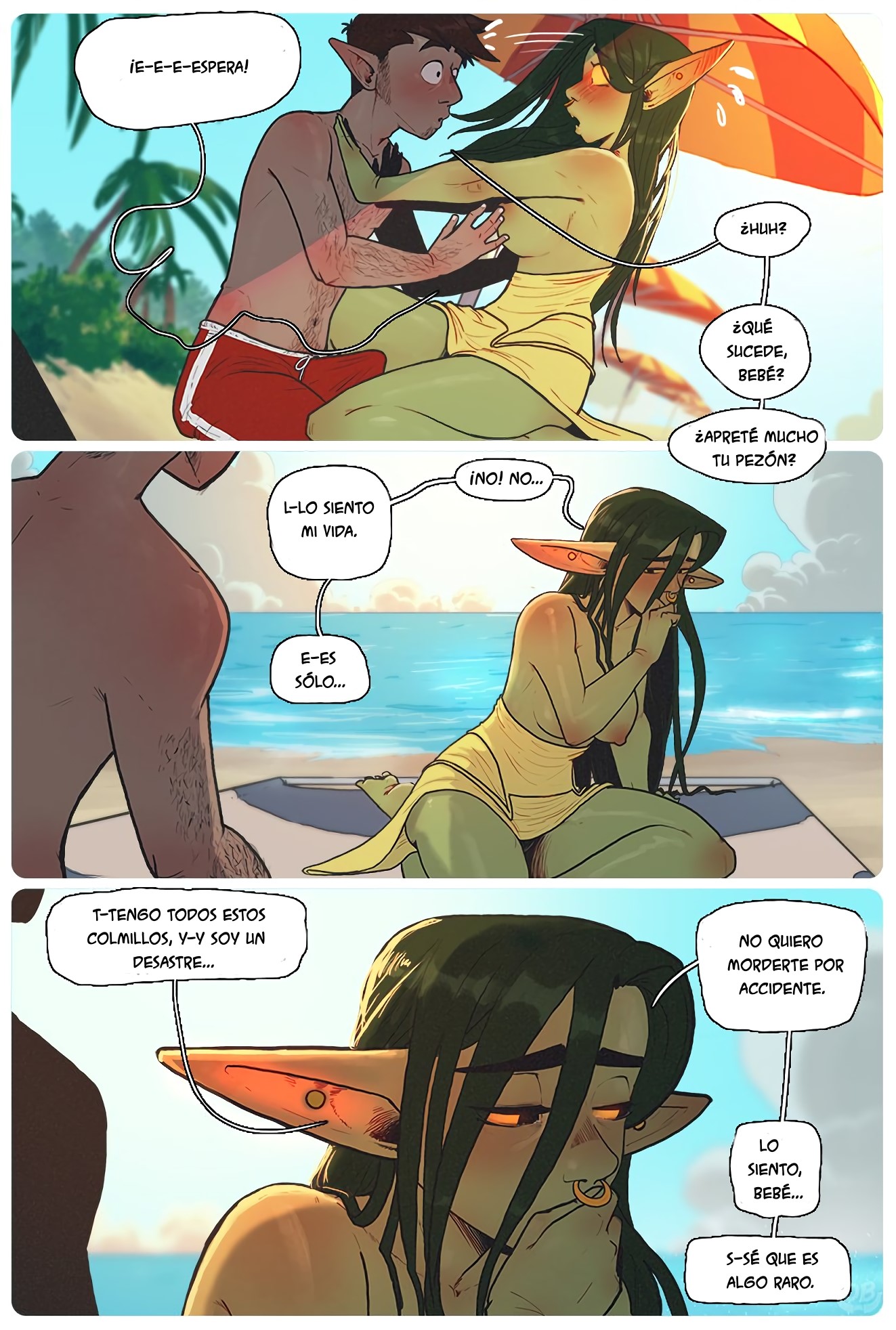 [Orcbarbies] Beach Day in Xhorhas (Cómics Pornos)