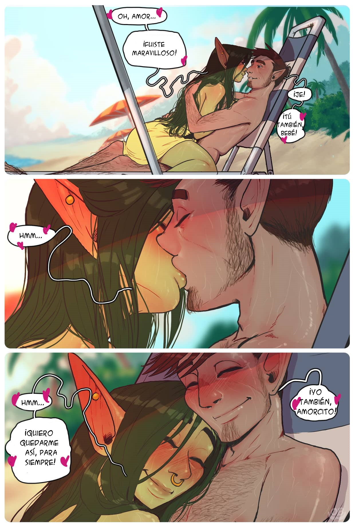 [Orcbarbies] Beach Day in Xhorhas (Cómics Pornos)