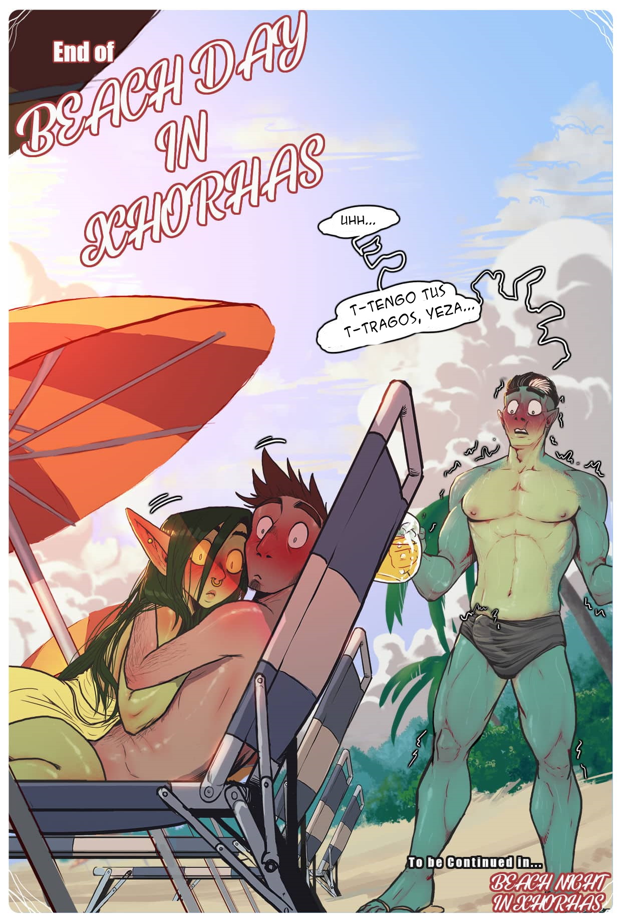 [Orcbarbies] Beach Day in Xhorhas (Cómics Pornos)