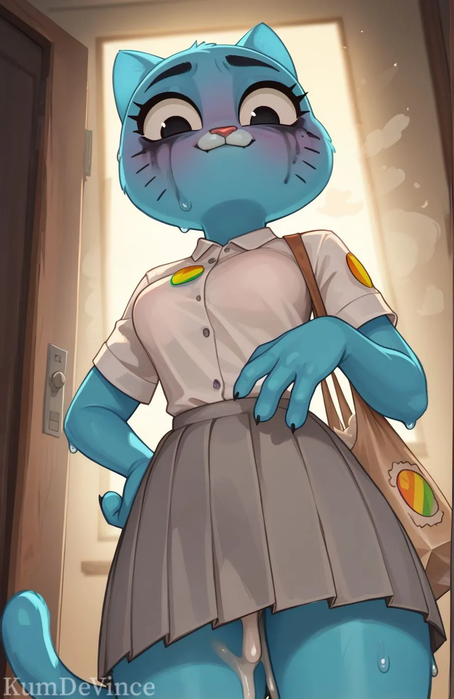 [AI Generated] Nicole Grocery Shopping (The Amazing World of Gumball)