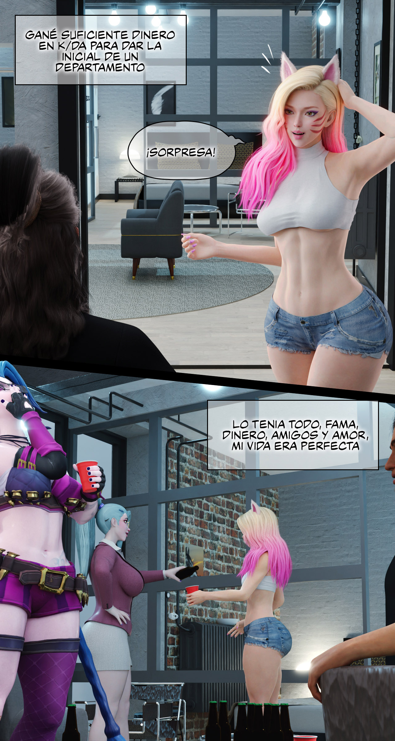 [Roseblue3D] AHRI el poder del AMOR (Comic Porn)