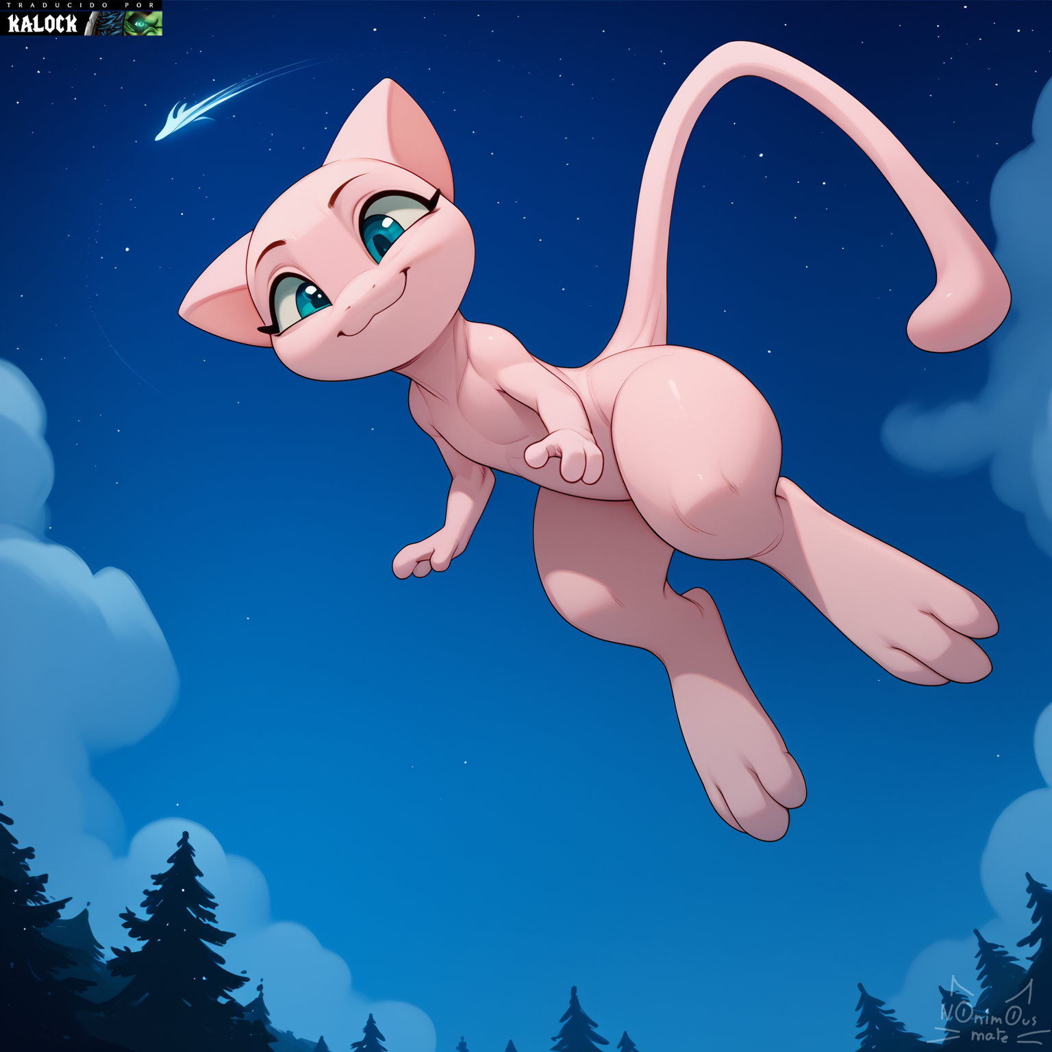 [Nonimousmate] Mew X Mewtwo Noche de Pelea (Pokémon)