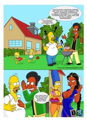 [Drawnsex] Picnic with Nahasapeemapetilons (The Simpsons)