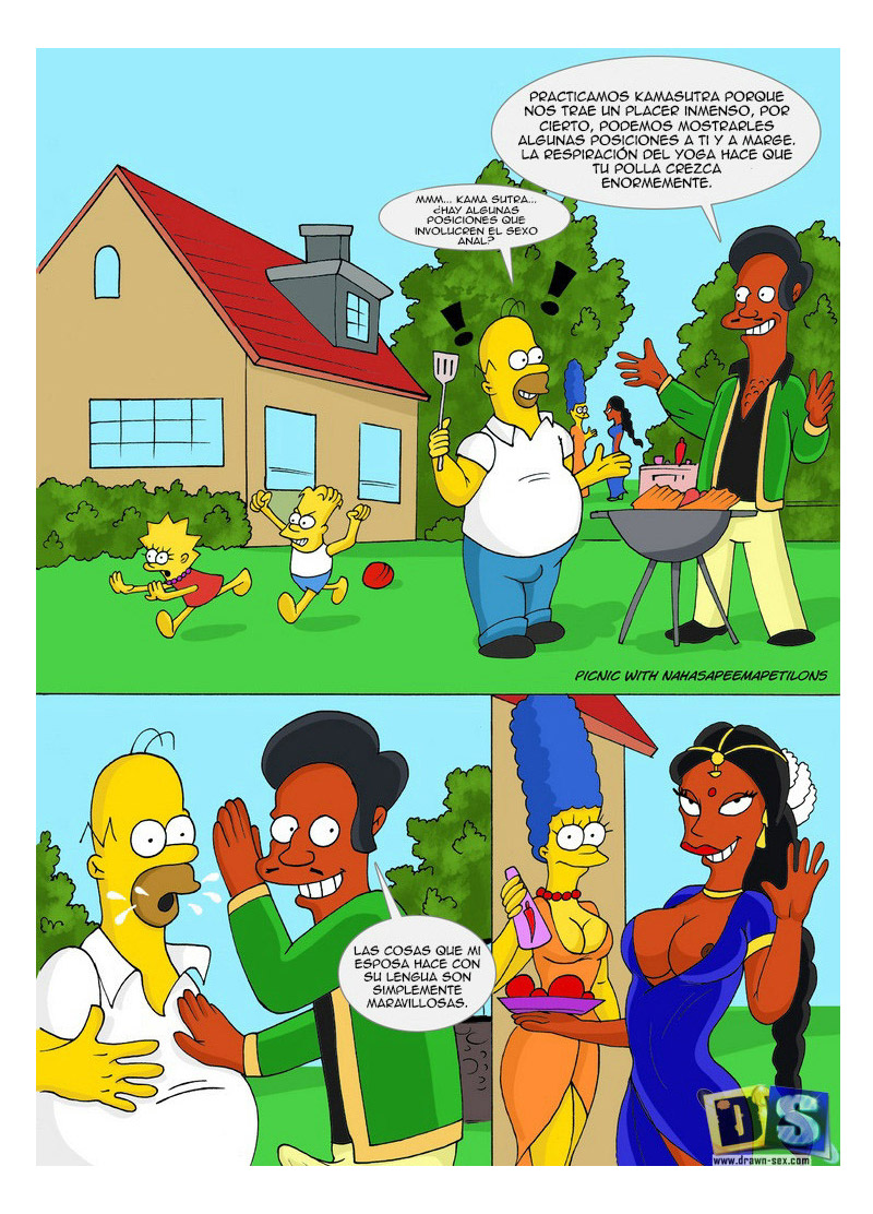 [Drawn-Sex] Picnic with Nahasapeemapetilons (The Simpsons)